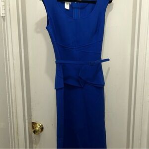 Oscar de la Renta Royal Blue Midi Dress